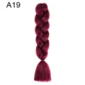 Burgundy synthetic jumbo braiding hair extension, soft dreadlocks braid wig for women and men. - A19