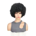 Kurze Afro Lockige Perücke Schwarze Fluffy Locken Perücke Damen Kurzhaar Perücke - 1b
