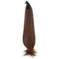 Lange braune synthetische Haar-Pferdeschwanz-Verlängerung mit Schleifenband, natürlich schön. - 40CM / 2M30# Hellbraun Strähnchen