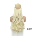 Extension de cheveux ondulés blonds halo fil une pièce pièces invisibles sans couture pour femme - Or
