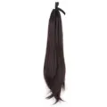 Synthetische lange braune Zopf-Haarverlängerung mit schwarzem Schleifenband für Damen. - 40CM / 2M33# Dunkelbraun
