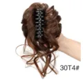 Extension Chignon Queue de Cheval Pince Cheveux Synthétique Bouclée Marron Modèle 30T4# - 30T4#