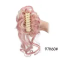 Chignon griffe synthétique extension queue de cheval, variante bouclée naturelle 97H60#. - 97H60#