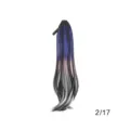 Synthetic colored gradient ponytail hair extension, long curly strap wig for women. - Color 2/17#