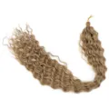 Synthetisches Tiefes Wellen Bulk Haar zum Flechten 30 Zoll Hellbraune Haarverlängerung - 24#