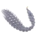 Synthetisches Häkelhaar Deep Wave 30 Zoll grau lila Hochtemperaturfaser Haarbündel - Grau