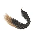Ombre Synthetische Deep Wave Bulk Haare 30 Zoll Farbverlauf Blond Schwarze Lockige Haarteile - T1B/27 Ombre Braun