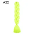 Neon green synthetic braiding hair extension, vibrant color jumbo braid wig for styling. - A22