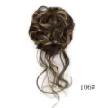 Chignon sintetico riccio con ciocche lunghe, elastico per capelli naturale 106#. - 106#