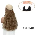 Extension capelli alone onda d'acqua un pezzo riccio pezzo di capelli 12H24#. - 12H24# Marrone Dorato Mèches