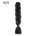 Dark green jumbo synthetic hair braiding extension for stylish and trendy daily hairstyles. - A23