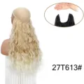 Extension capelli halo ondulata filo da pesca biondo sfumato pezzo capelli 27T613# - 27T613# Ombre Oro