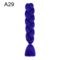 Vibrant royal blue synthetic jumbo braid hair extension for trendy DIY hairstyles. - A29