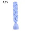 Synthetic jumbo braiding hair extension light blue wig braid for daily styling hair - A33