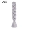 Grey jumbo braid synthetic hair extension for DIY braiding dreadlocks, soft and lightweight. - A39