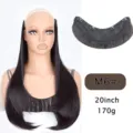 V-shaped one-piece matte hair extension piece 20 inch 170g natural looking clip in wig - M6# Dark Brown