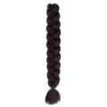 Dark brown synthetic jumbo braid hair extension, 165g long hip-hop braided wig for styling. - 2#