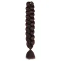 Jumbo Braid Hair Extension Synthetic 165g Dark Brown Long Braids Wig Variant Style - 4#
