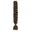 Brown 165g jumbo braid synthetic hair extension for stylish hip hop and daily wear. - Size 6