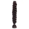 Synthetic jumbo braids hair extension dark brown pre-stretched crochet braiding hair - 10#