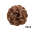 Chignon sintetico riccio elastico per capelli tonalità 30 marrone fibra sintetica chic - 30#