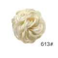 Chignon biondo sintetico riccio pezzo di capelli 613# accessorio per capelli raccolti - Biondo platino