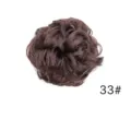 Chignon riccio sintetico elastico per capelli pezzo di capelli styling quotidiano colore 33#. - Stile 33#