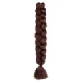 Jumbo braid hair extension in dark brown synthetic fiber, ideal for stylish box braids and hip-hop looks. - Color 33