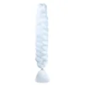 White Jumbo Braid Hair Extension Synthetic Hair Braiding Wig 165g for Hip Hop Dreadlocks - Style 60 White Pink Floral