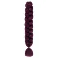Jumbo Braid hair extension synthetic dark purple wig 165g hip hop braiding hair piece - Wine Red