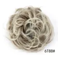 Chignon riccio sintetico parrucchino crocchia disordinata extension capelli 6T88# - 6T88# Marrone Sfumato