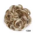 Chignon per capelli sintetici ricci posticcio ciambella resistente al calore biondo mix 108# - 108#