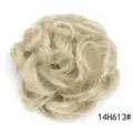 Chignon riccio sintetico posticcio, extension capelli biondi, colore 14H613#, crocchia. - 14H613# Miscela Bionda