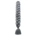 Grey Jumbo Braid Hair Extension Synthetic High Temperature Fiber Dreadlocks 165g Wig SKU - A39 Black Bamboo Leaves
