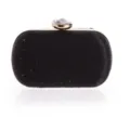 Zwarte avondtas met schitterende strass-steentjes, elegante harde clutch voor dames. - Zwart