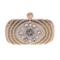 Elegante parel strass avondtas luxe vrouwen huwelijk feest schouder kleine handtasjes - Zilver