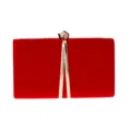 Elegante rode fluwelen avondtas voor dames, harde clutch tas voor feestjes en bruiloften. - Rood