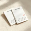 Pocket hug greeting cards with heartfelt messages and cute hearts, perfect emotional gift item. - Pocket Hug Inspirational Card / 5.5x8cm