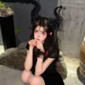 Gothic devil horn headband for Halloween party, photo shoot and cosplay dress up props. - Black Horn Tassel Butterfly Headband