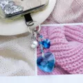 Schöner blauer Kristall Herz Telefon Anhänger Perle Tasche Schlüsselanhänger Detail - Hellblauer Herz-Stil (S-SG26014C)