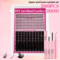 DIY Wimpernverlängerung Set mit 200 Stück gemischten Längen, Kleber und Werkzeug. - DIY-D-007 Wimpern-Set