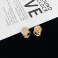 Gold cat brooch pin with opal stone elegant coat accessory for women chic jewelry detail shot - Cat Style(R422)