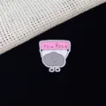 Cute cartoon rock enamel pin with You Rock message, perfect for backpacks, clothes and hat decor. - You Rock Inspirational Stone Style (R728)