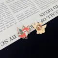 Cute winged fox enamel pin badge for cute clothing and bag decoration creative gift - Winged Fox (R309)