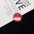 Cute angry expression cartoon metal drip-oil brooch badge funny backpack clothing accessory. - Angry Red Face(R901)