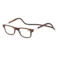 Gafas de lectura magnéticas elegantes, diseño plegable y montura carey para uso diario. - Montura Estampado Leopardo