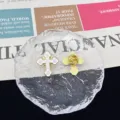 Cross brooch metal badge enamel lapel pin fashion clothing accessories jewelry unisex wholesale - White