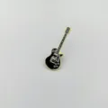 Black and gold electric guitar enamel pin alloy brooch rock music badge clothing decor - Black & Gold