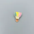 Colorful badminton shuttlecock enamel pin detail, cute metal brooch badge accessory! - Badminton(R287)