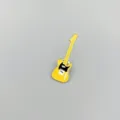 Yellow electric guitar enamel pin alloy rock music badge for clothing backpack accessories - Yellow